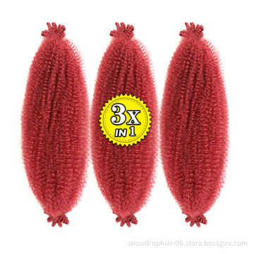 Private Label Crochet Ombre Wholesale Synthetic African Hair Extensions For Braids 3X Afro Spring Twist Braiding Hair